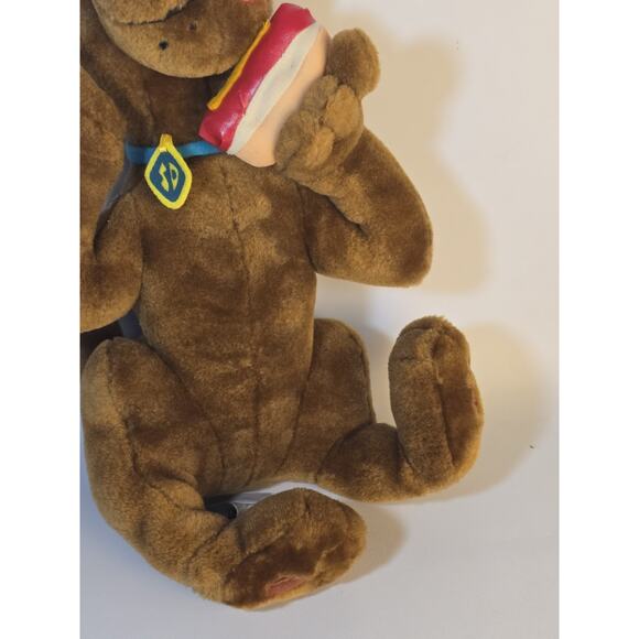 13" Scooby Doo Plush Holding Hot Dog 1998 Cartoon Network Play by Play - Picture 2 of 7
